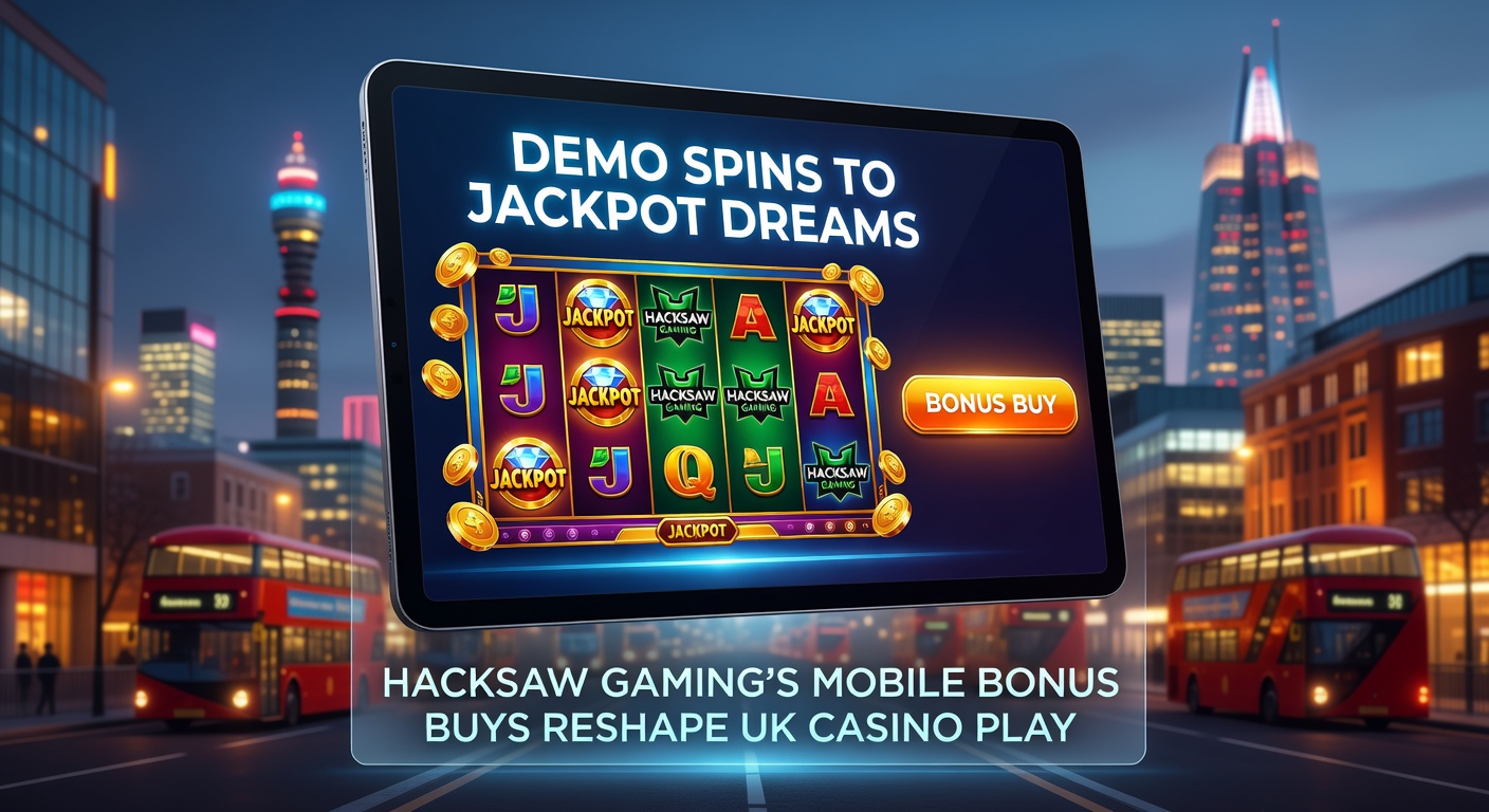 Digital illustration of online casino interface showing slot machines, regulatory icons like locks and shields, and UK flag elements symbolizing new gambling reforms