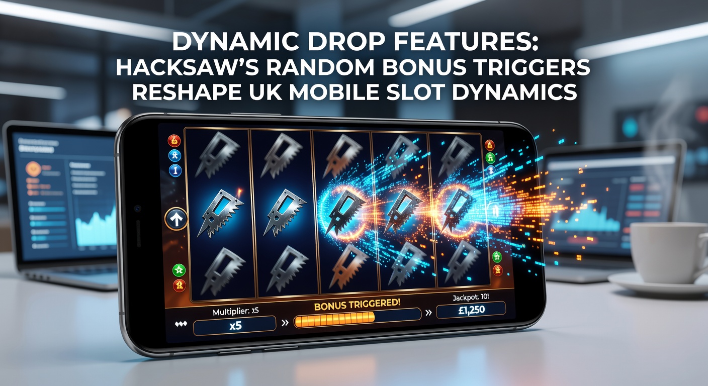 Close-up of mobile slot interface displaying a dynamic drop bonus round with exploding symbols and rising multipliers in Hacksaw's latest release