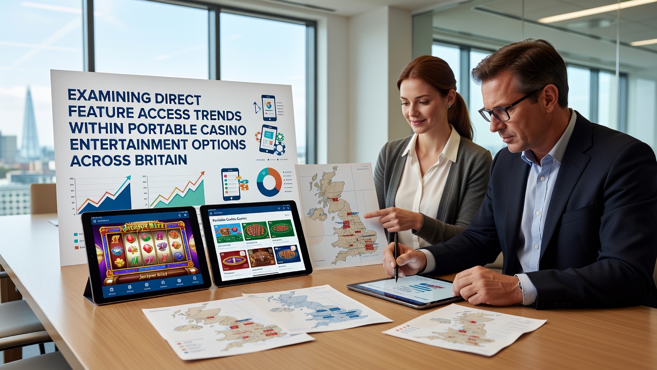 Mobile casino interface displaying direct feature access options on a smartphone screen
