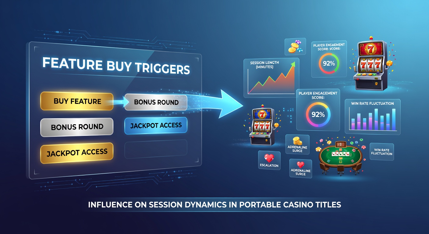 Mobile slot interface showing feature buy options and session timers