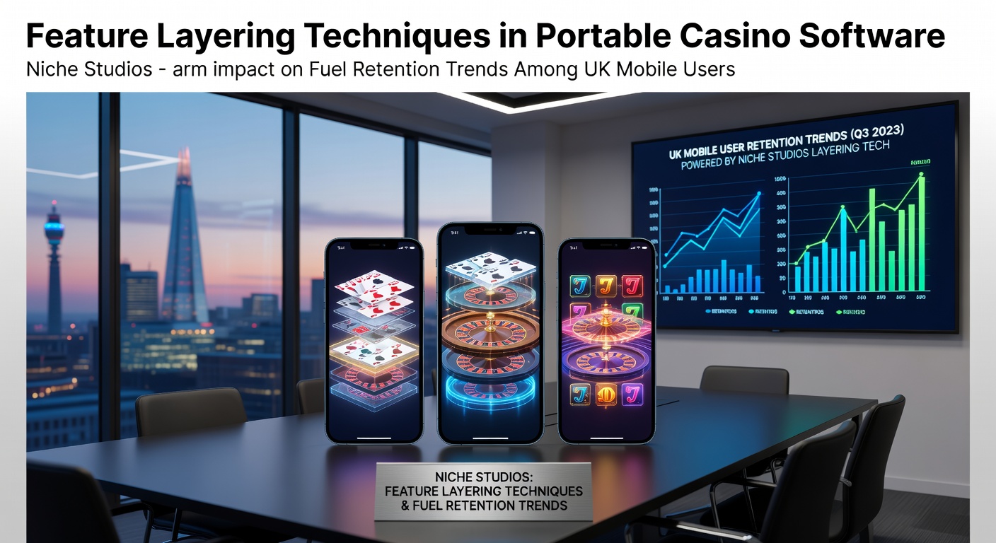 Illustration of layered feature mechanics in mobile casino software interfaces on smartphones