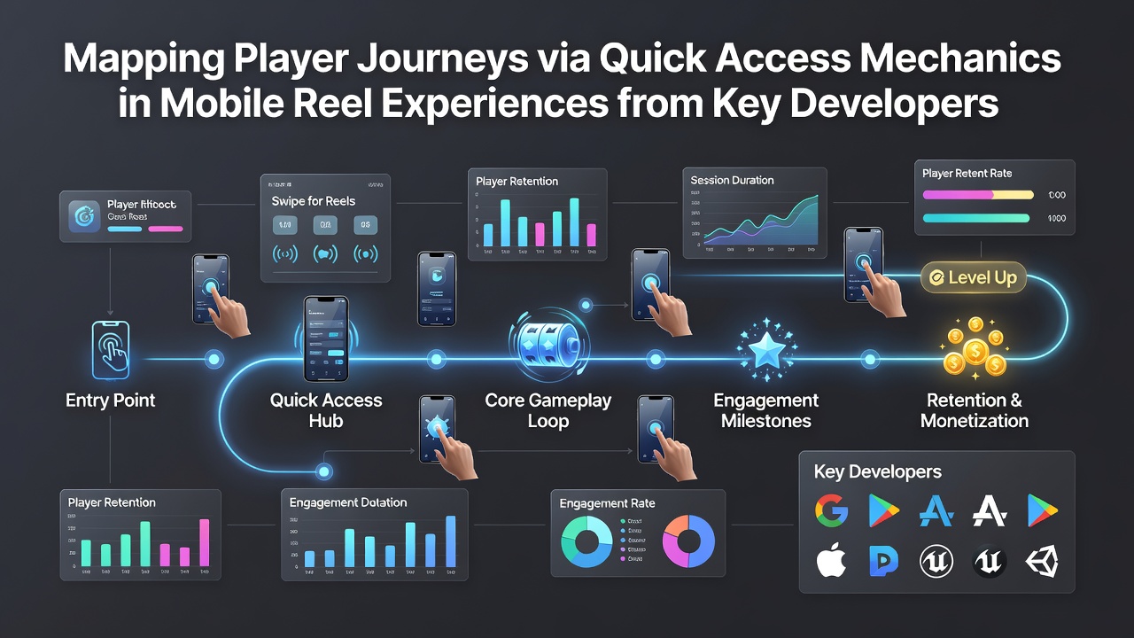 Mobile reel interface showing quick access buttons for bonus features and demo modes on a smartphone screen