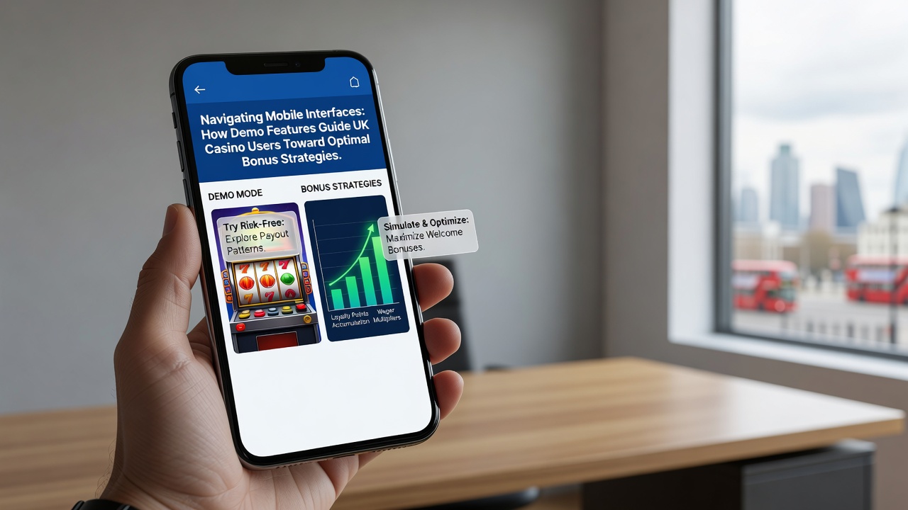 Close-up of demo slot bonus round on smartphone screen with strategy indicators