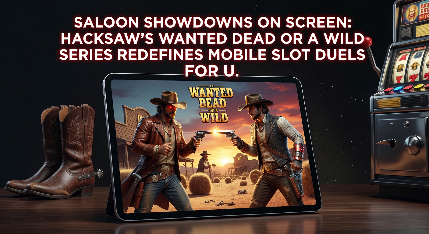 Close-up of mobile gameplay in Wanted Dead or a Wild, showing VS Duel activation with outlaw characters and rising multipliers