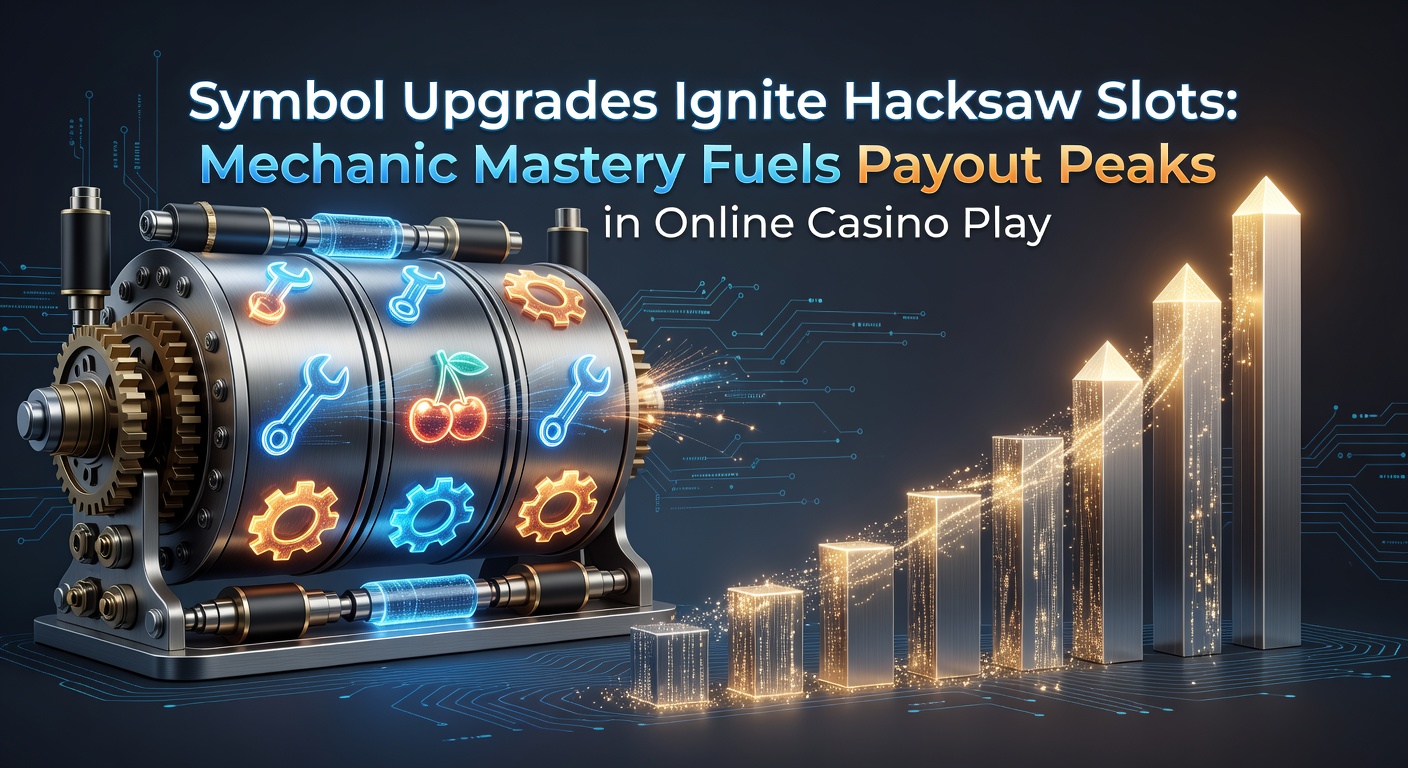 Vibrant screenshot of a Hacksaw Gaming slot featuring glowing symbol upgrades transforming low-value icons into high-paying ones during a bonus round