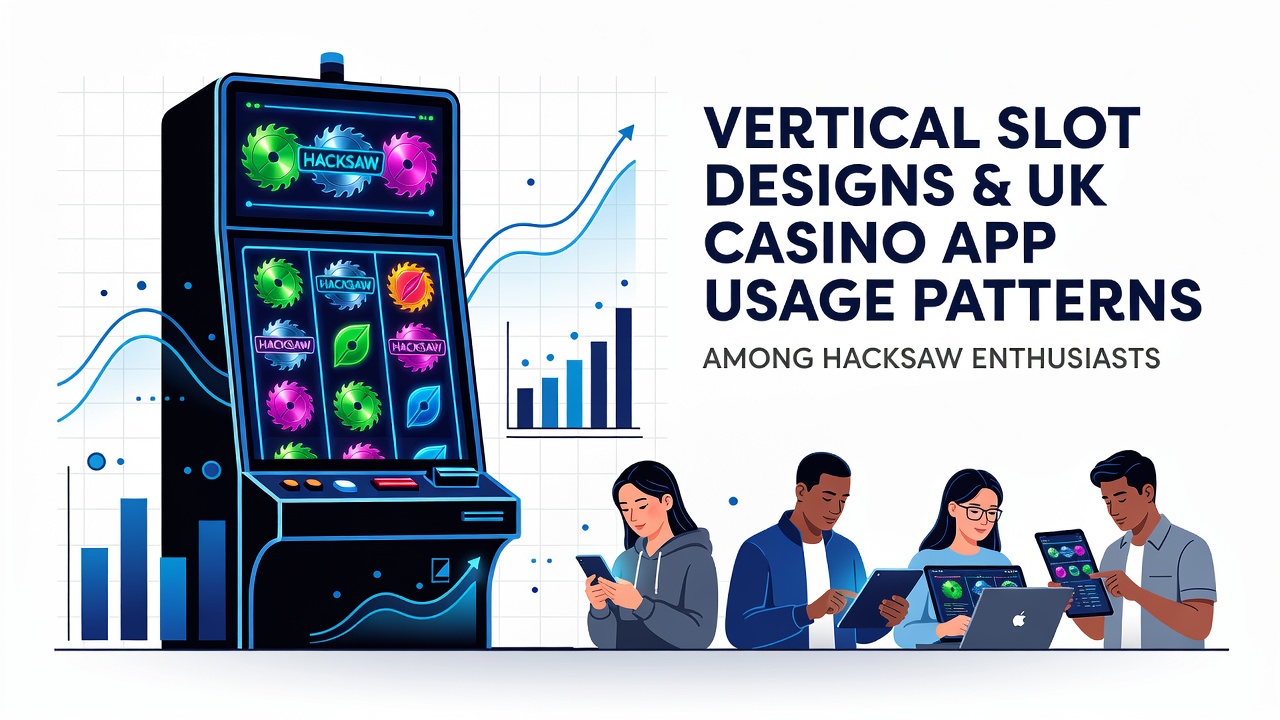 Illustration of vertical slot interface on a mobile casino app screen showing portrait orientation and gameplay elements