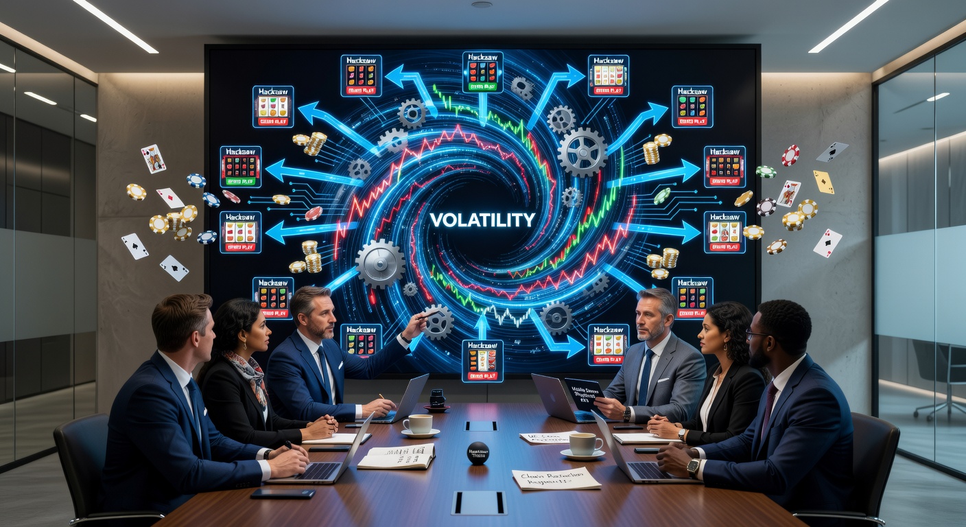 Close-up of chain reaction sequence in a Hacksaw Gaming mobile slot demo, showing multipliers stacking amid exploding symbols